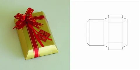 Упаковочная коробка развертка