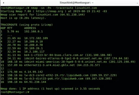 Traceroute linux