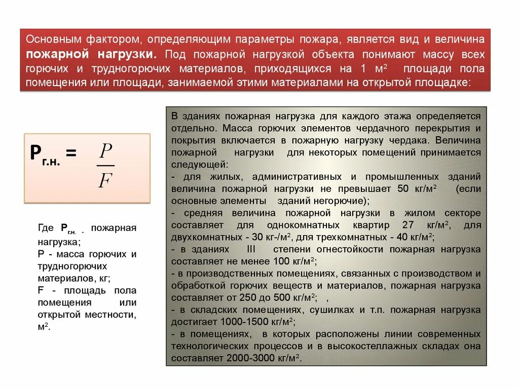 Пожарная нагрузка пример расчета 2. Методика расчета пожарной нагрузки и выбора категории