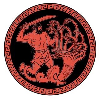 Геракл и гидра рисунок
