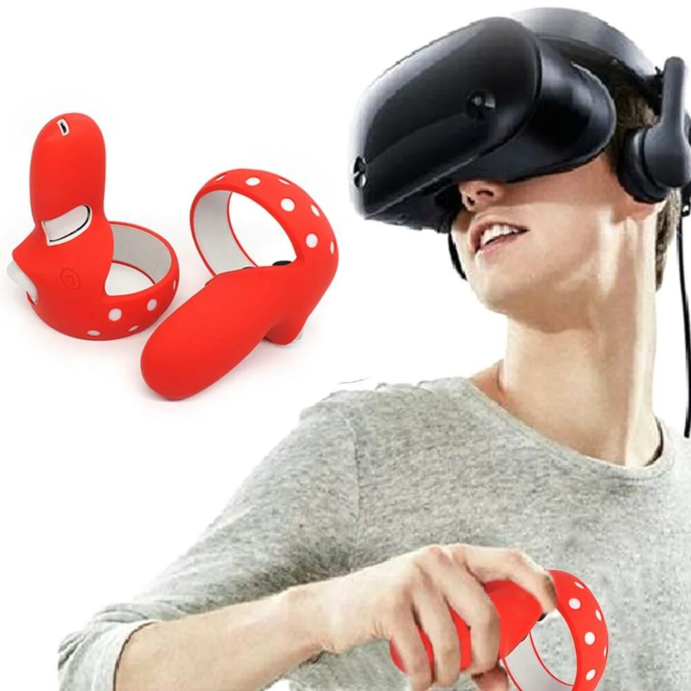 Vr touch. VR Touch Controller Grip Anti-Throw Strap для Oculus Quest 2 - черный вир очки. VR protect. Quest 2 Silicone Cover.