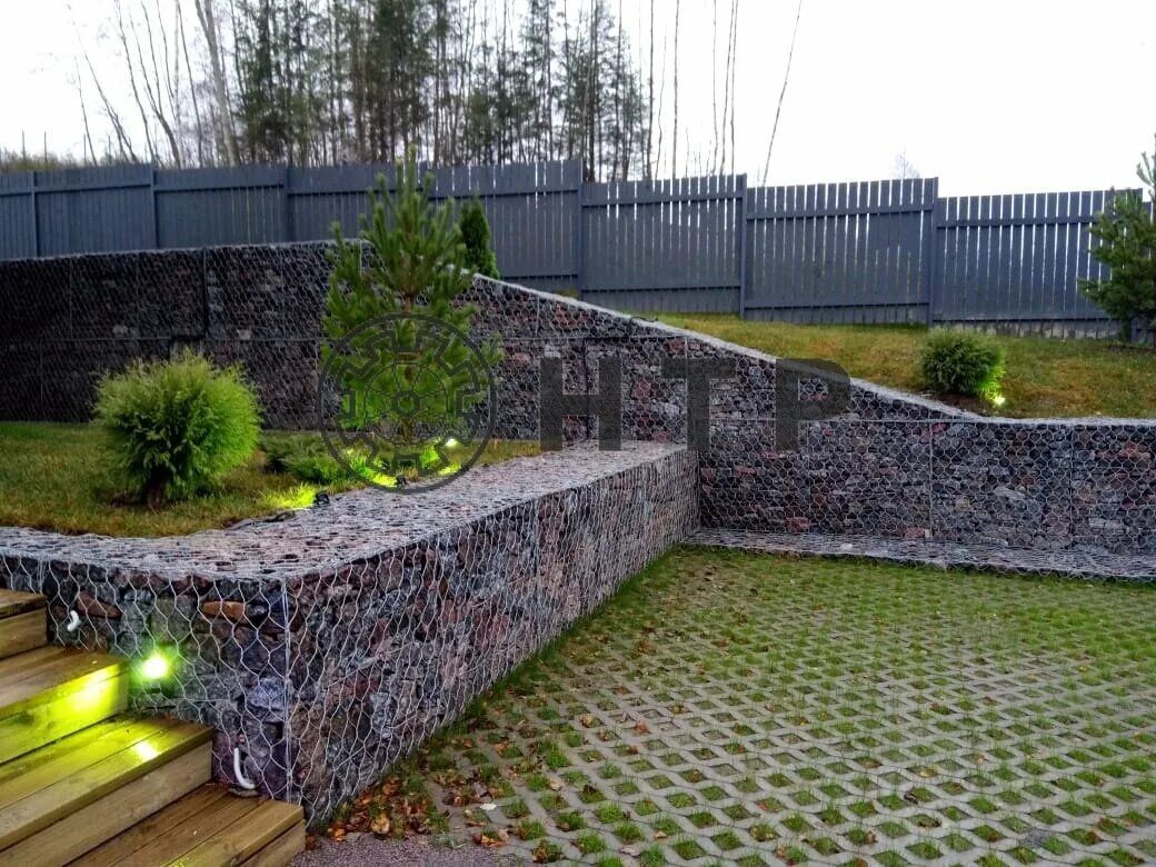 забор габион. габионы спб. пергоны (забор из габионов). террасирование габионами. габионовая изгородь.