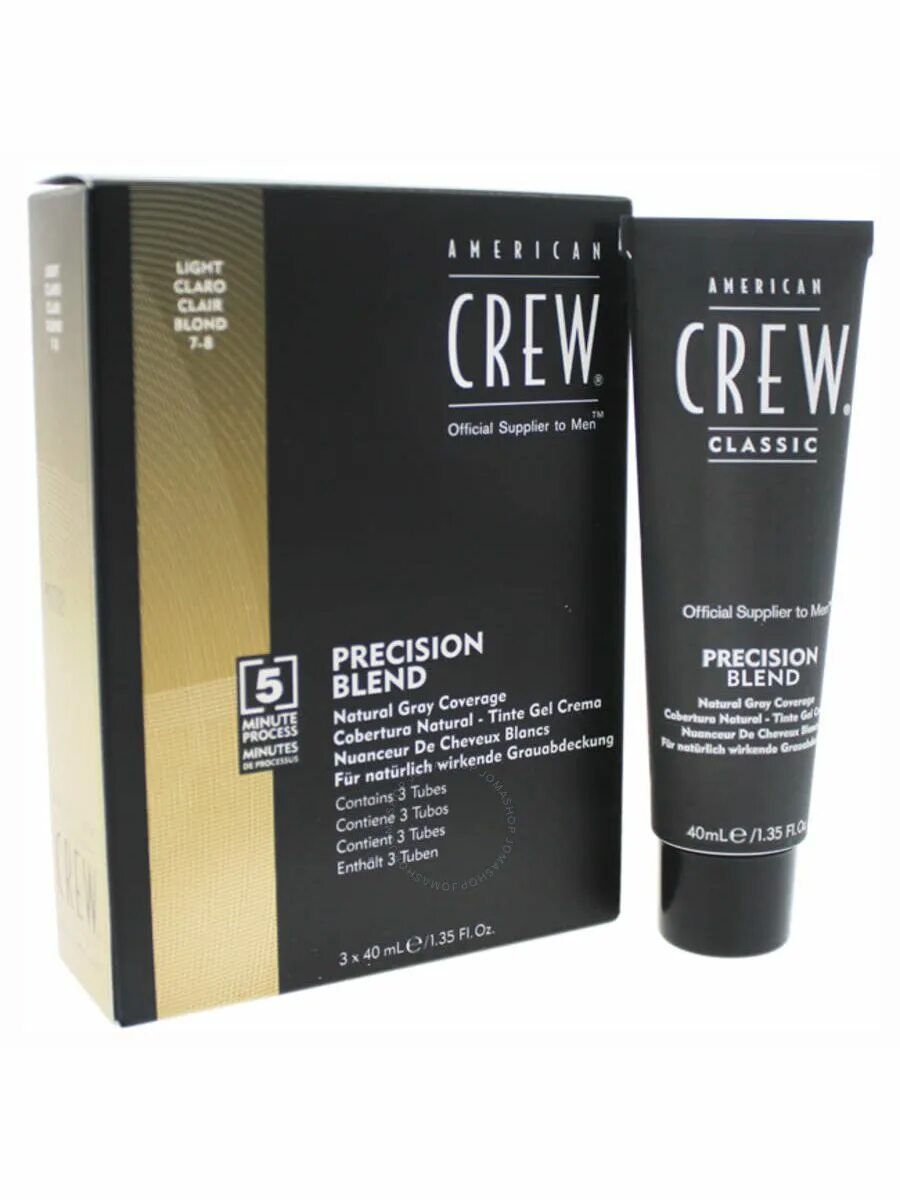 Краска American Crew 7-8. Краска American Crew Precision Blend. Краска для седых волос Американ Крю. American Crew Precision Blend, камуфляж для седых волос, блондин 7/8, 3*40мл.