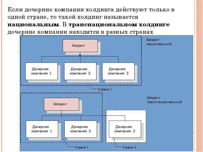 Дочерние предприятия холдинга