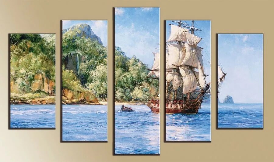 5 картин. Модульная картина корабль. Модульные картины с фрегатом. Модульная картина Кыргызстан. Картина 60 на 80.
