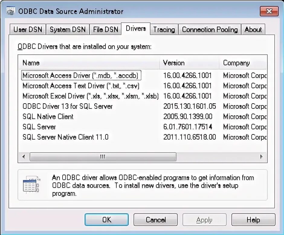 Microsoft ole db provider for odbc. Microsoft ole db provider for odbc