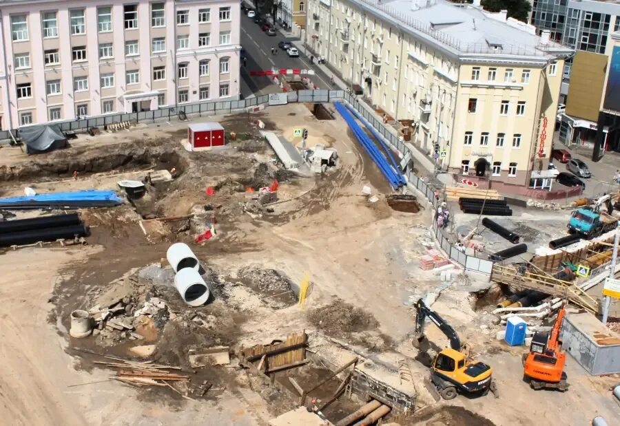 Нижегородцам представили фотографии стройплощадки метро на площади Свободы - МК 