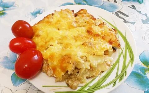Куриная грудка запеченная с сыром и грибами