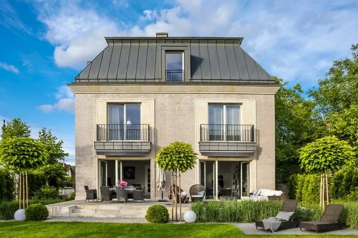 Изящный домик с красивой светлой баварской кладкой House extensions, House desig