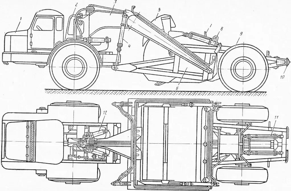 Самоходный скрепер ДЗ-11п. Скрепер прицепной dwg. Скрепер самоходный ДЗ-11. Скрепер ДЗ-77.