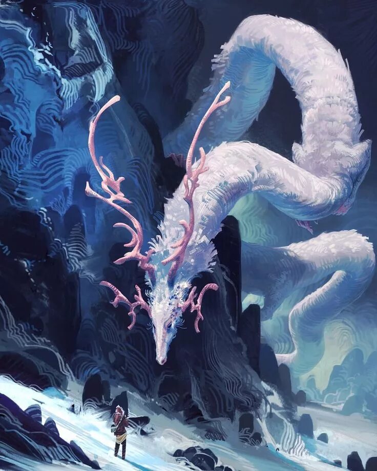 Ледяной дракон. Снежный дракон. Ледяные существа. Ледяные существа фэнтези.