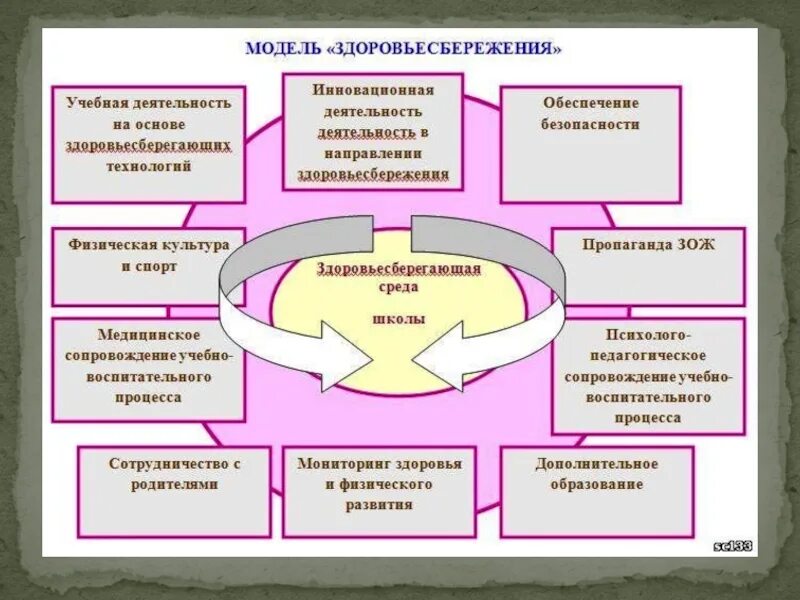 Модель педагогического развития. Схема образовательного процесса. Модель работы по здоровьесбережению. Направления по формированию культуры здоровья в школе. Модели педагогической деятельности.