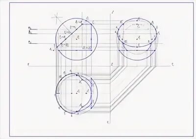 Шар с вырезом в 3 проекциях чертеж He drew a sphere with a cutout in three projections, made a cut. 2020 Техническа