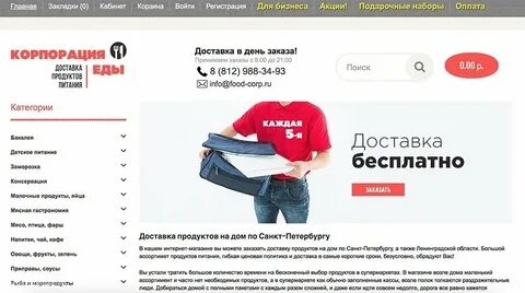 Магазины доставки продуктов спб