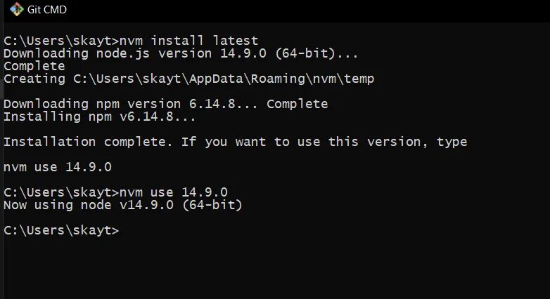 Node install. Installation node. enter node installation key.