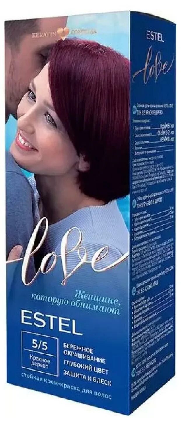 Краска лове. Эстель Love 5/5 красное дерево. Краска Estel Love 5/5 красное дерево. Estel Love красное дерево краска. Эстель лав красное дерево цвет волос.