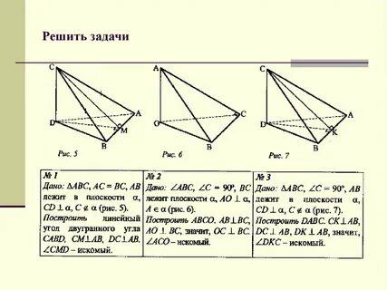 Геометрия 10 класс двугранный угол перпендикулярность плоскостей