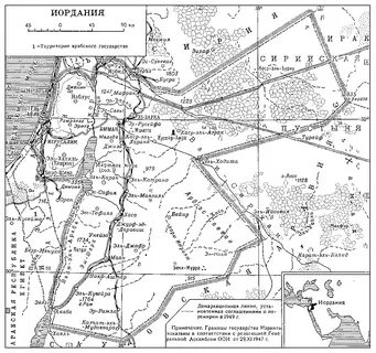 Карта иордании