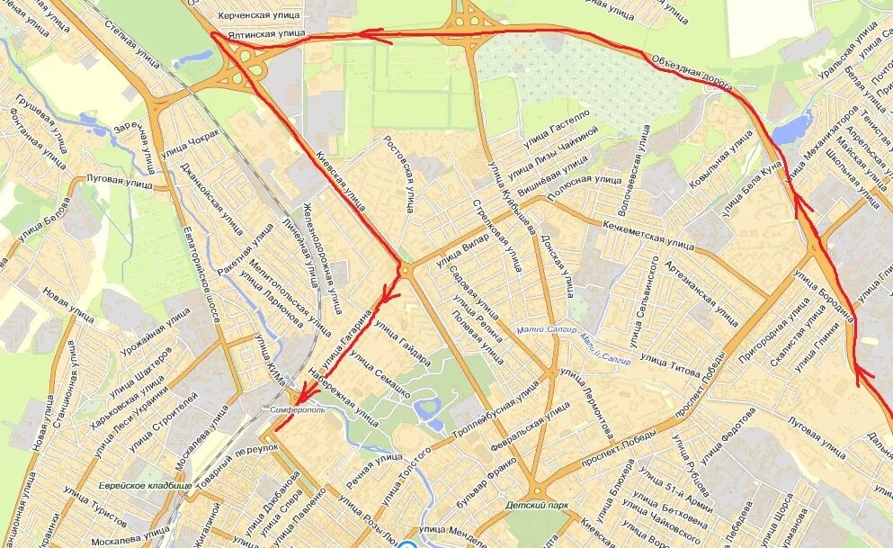 карта симферополя тренева. карта центрального рынка симферополь. г. карта район парка тренева. улица тренёва симферополь.