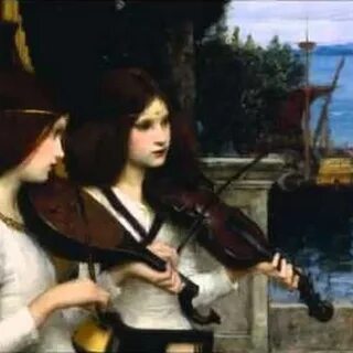 Violins playing and the angels