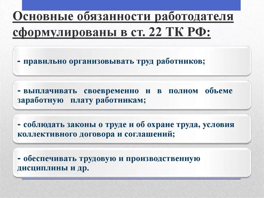 Укажите основные трудовые обязанности работников. Обязанности работодателя. Обязаностиработодателя. Трудовые обязанности работодателя.