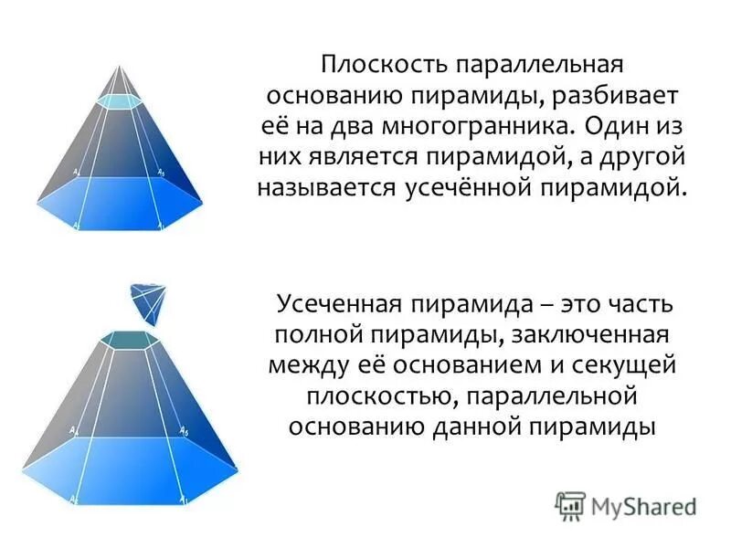 Усеченная пирамида геометрия 10 класс