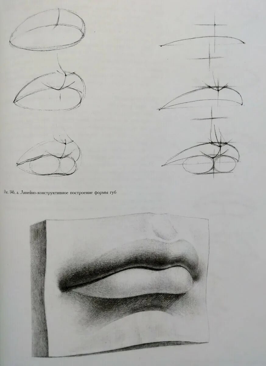 Карандаш для губ. Губы для рисования. Пошаговое рисование губ. Губы с разных ракурсов карандашом.