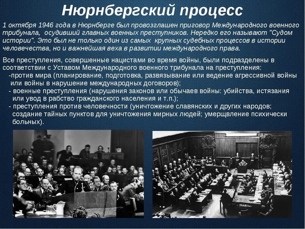 Нюрнбергский процесс 1945-1946. Международный военный трибунал в Нюрнберге 1946. Нюрнбергский процесс 1945-1946 кратко. Нюрнбергский процесс (20 ноября 1945г. – 1 Октября 1946г.). Трибунал итог