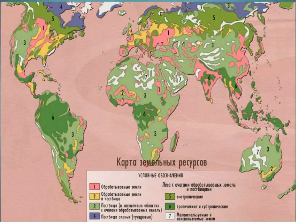 Карта природных богатств