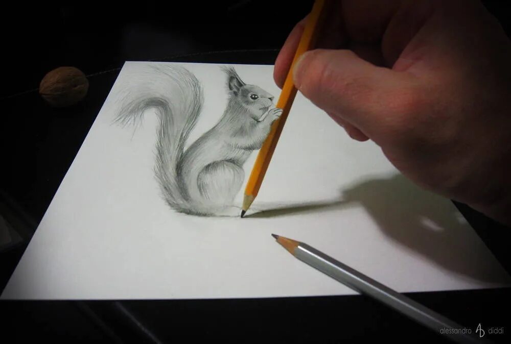 Фото которое можно рисовать. Алессандро Дидди. Живые рисунки Алессандро Дидди. Объемные рисунки. Необычные рисунки карандашом.