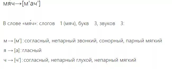 Фонетический разбор слова мяч. Разбор слова мяч. Звукобуквенный анализ слова мяч. Звуко буквенный анализ слова мяч.