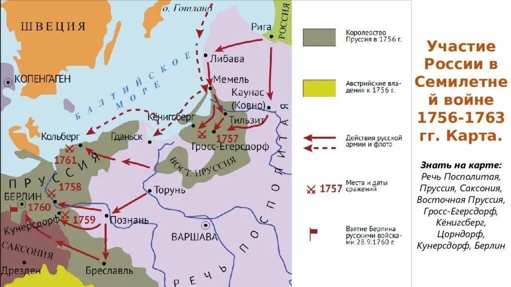 Россия в семилетней войне 1756-1763.