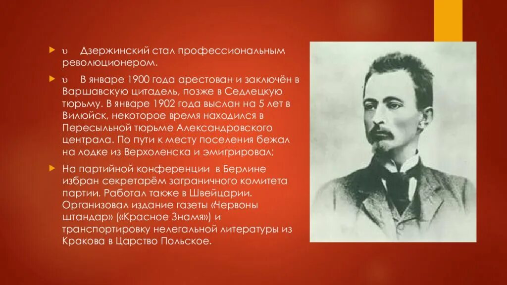 Дзержинский ф.э.(1877-1926). Профессиональные революционеры.