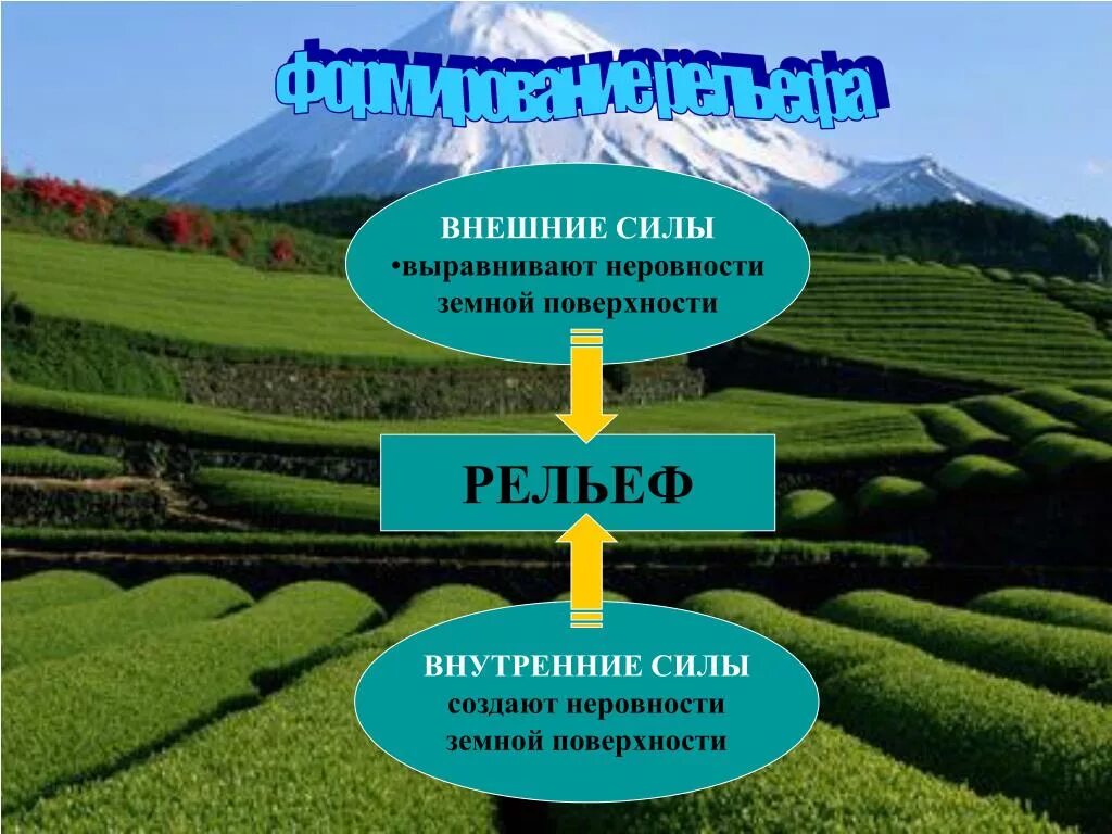 Развитие внутренних сил. Формирование рельефа земной поверхности. Внешние силы рельефа. Внутренние силы формирующие рельеф. Внутренние и внешние силы на земной поверхности.