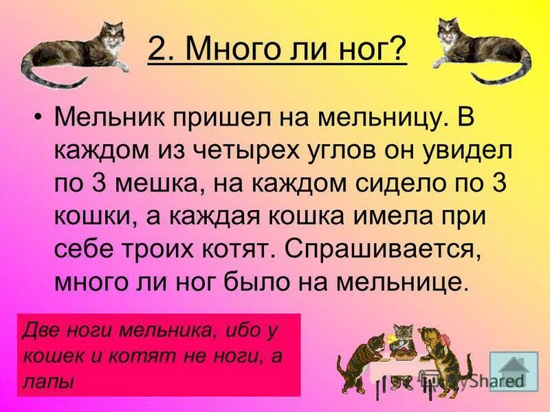 4 кошки в комнате. загадка в углу 4 кошки. задача в комнате 4 угла в каждом углу сидит кошка. каждом углу в каждом доме. в комнате четыре угла в каждом углу сидит.