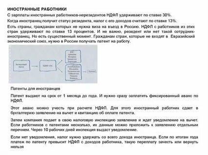 Нерезидент работающий по найму на основании патента