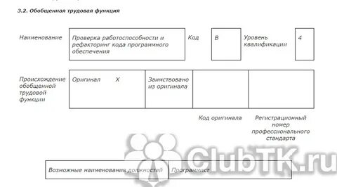 Трудовая функция программиста