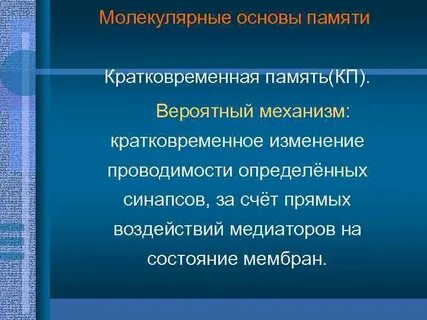 Память основа