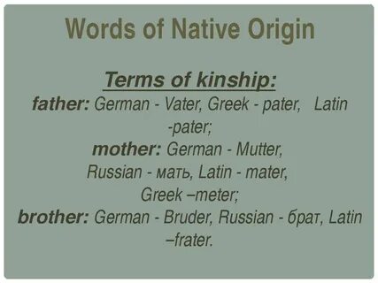 My native english