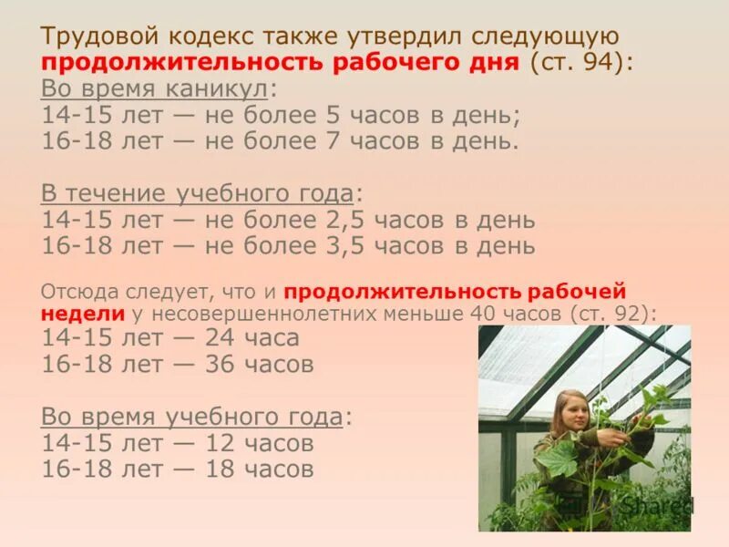 Срок до 1 часа в. Продолжительность рабочего дня у подростков. Продолжительность рабочего дня 14-15 лет. Продолжительность рабочей недели для несовершеннолетних.