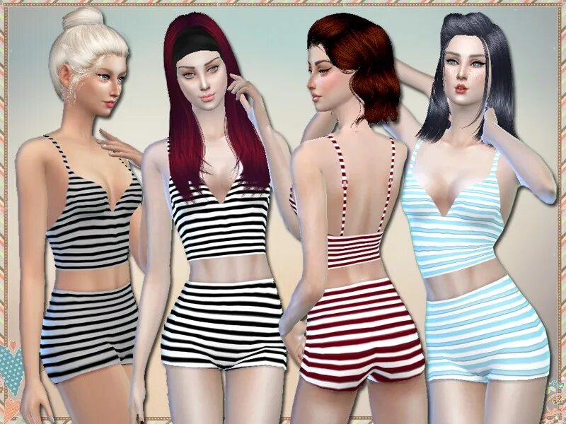 Костюм в полоску SIMS 4. Полосатая одежда симс 4. Симс 4 костюмы женские. Симс полосатый костюм.