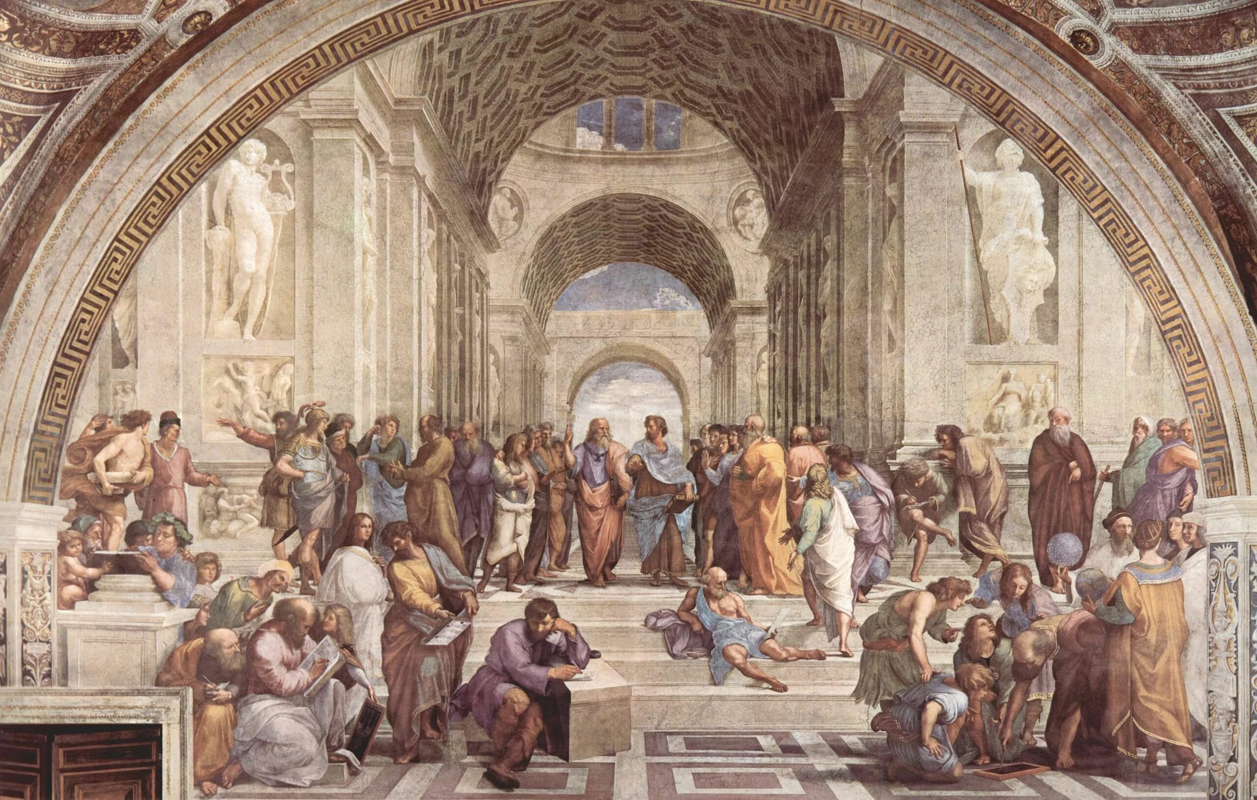 Средний ренессанс. Фреска Афинская школа. Сократ на фреске Рафаэля Афинская школа.