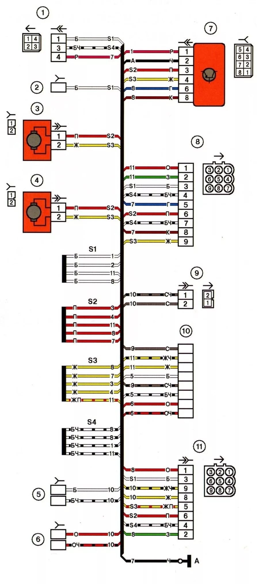 Распиновка ваз 2114 инжектор. Ваз 2114 схема электрооборудования инжектор. Схема электрики ваз 2115 инжектор. Ваз 2113 схема электрооборудования инжектор. Схема электрооборудования ваз 2114 инжектор 8.