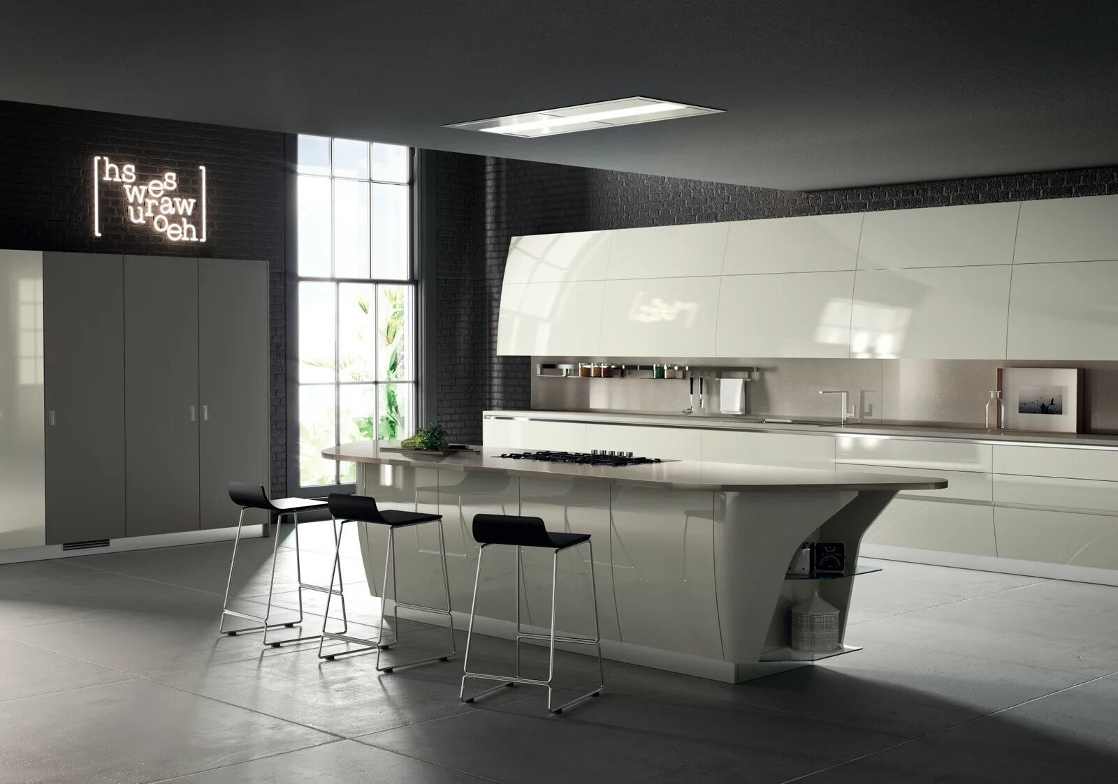 Сколько стоит модерн. Scavolini кухни Flux Swing. Кухни Скаволини с островом. Скаволини кухня Минимализм. Белая глянцевая кухня Скаволини.