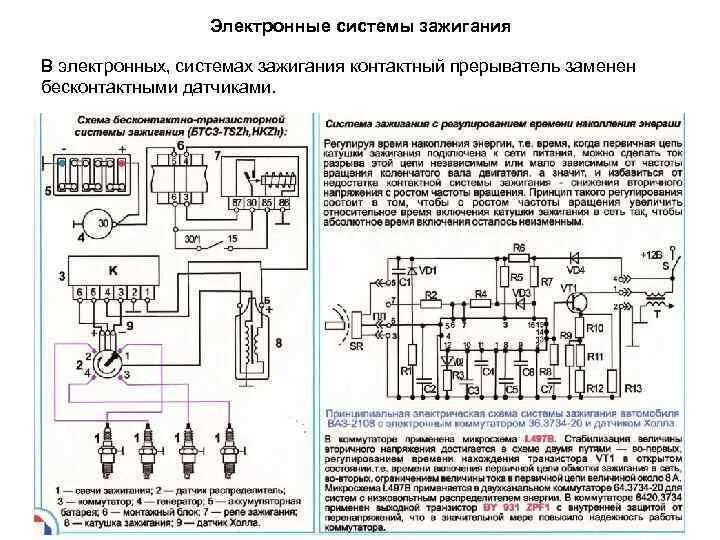 Ремонт зажигания автомобиля. Схемы электронного зажигания для автомобилей. Схема бесконтактной системы зажигания. Принципиальная схема системы зажигания бензинового двигателя. Электронная система зажигания схема.