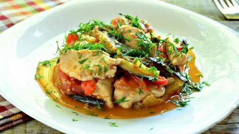 Рецепт куриной грудки с баклажаном