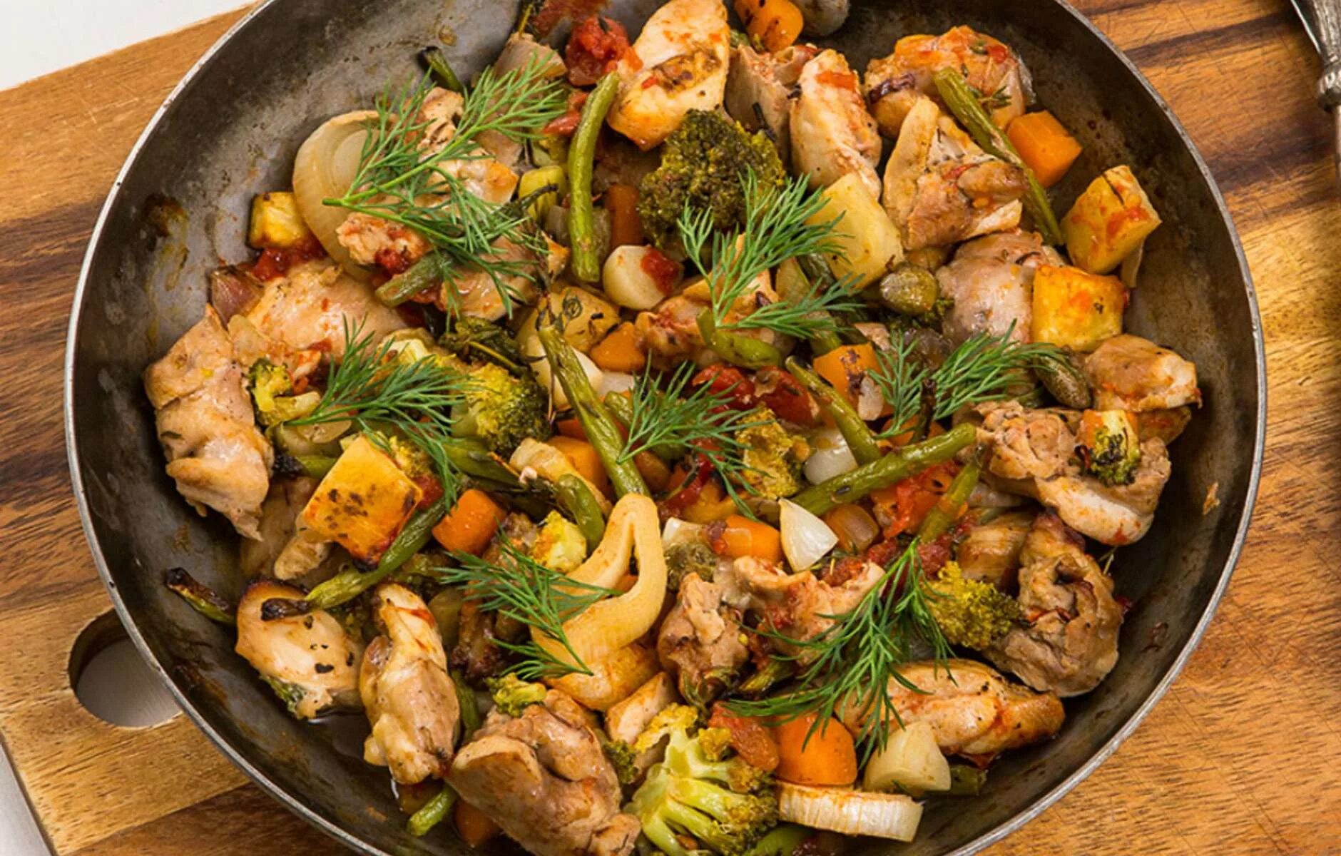 Рецепт жаркого из курицы. Поджарка из свинины с овощами. овощи на сковородке. жаркое из курицы с овощами. курица с овощами на сковороде.