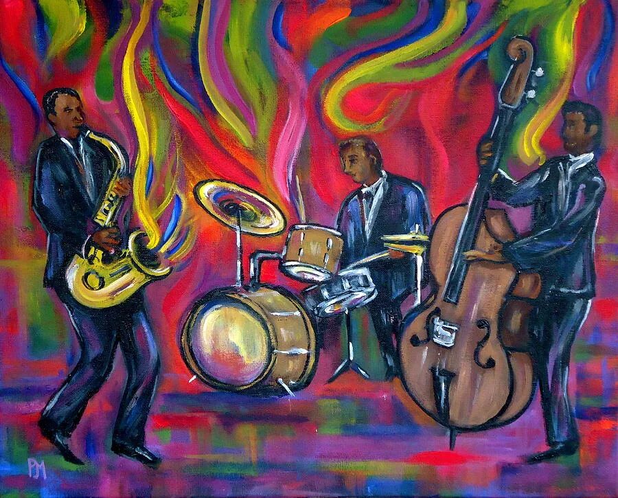 Jazz arts. Джаз. Картины в джазовом стиле. Портрет джаза. Джаз в живописи.