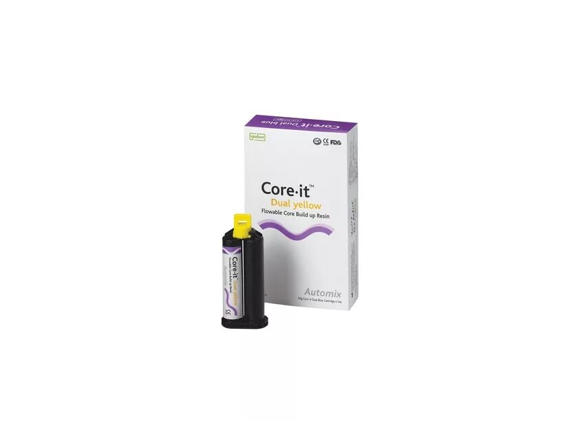 восстановление культи зуба композитом. Core it dual материал композитный spident корея 10 гр. Core композиты. +пластина), spident. коре- ит дуал желтый(10гх2 шпр.