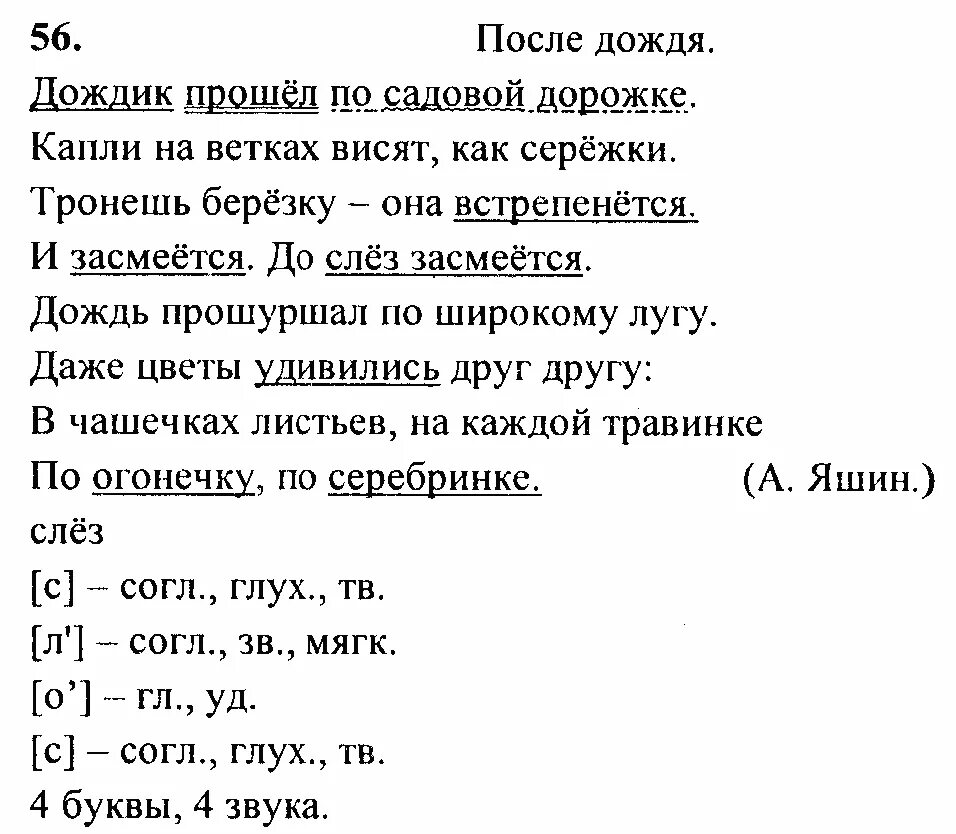 Русский 8 класс номер 56. Русский язык 6 класс задания. Русский язык 6 класс упражнение 56. Русский язык 6 класс ладыженская Баранов Тростенцова. Дождик прошёл по садовой дорожке синтаксический.